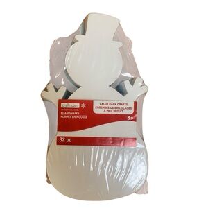 Snowman Foam Shapes 15 pc Blue and White